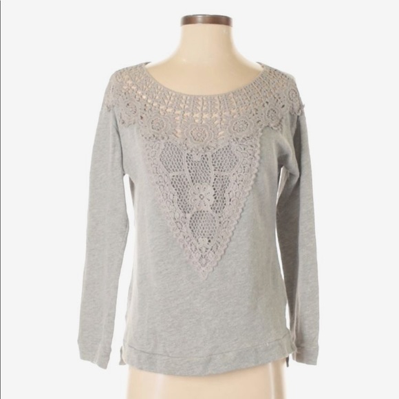 Pleione Tops - 3 FOR $15 Pleione l Gray Lace Top